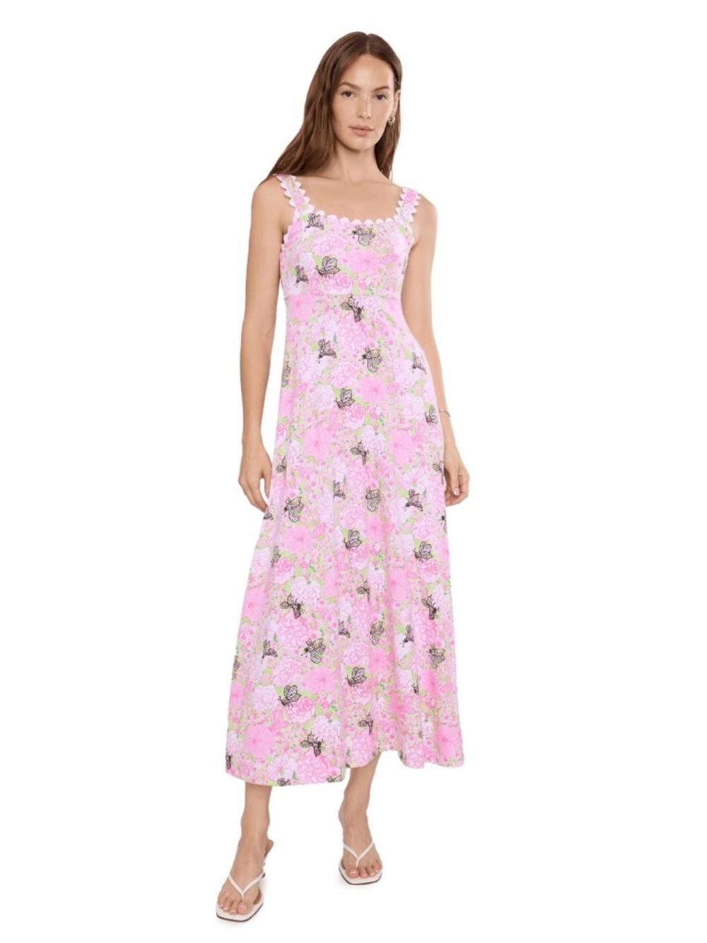 Lilly Pulitzer Dwyer Midi Dress in Pistachio Macaron Bees Knees